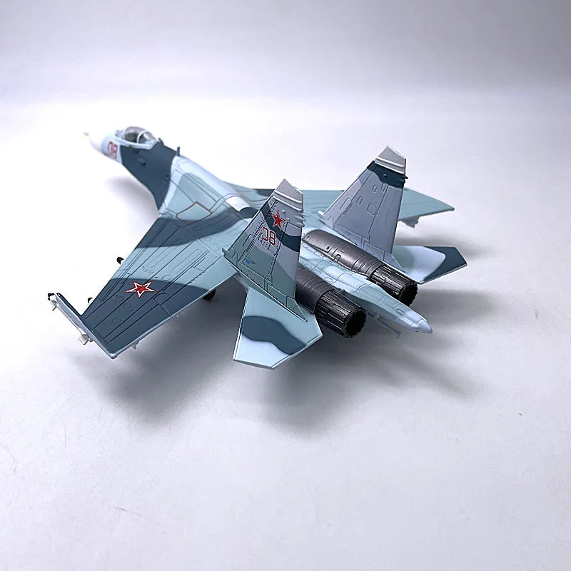 Aircraft Plane model 1/100 Russian Air Force fighter Su 35 airplane Alloy model diecast 1:100 metal Planes