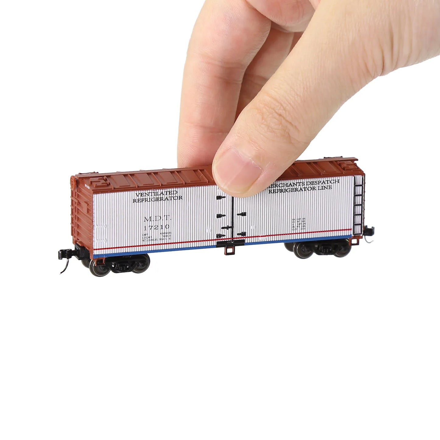 Evemodel 1pc Model Railway N Scale 1:160 40' Woodside Reefer 40ft Boxcar Rolling Stock Freight Car C15016