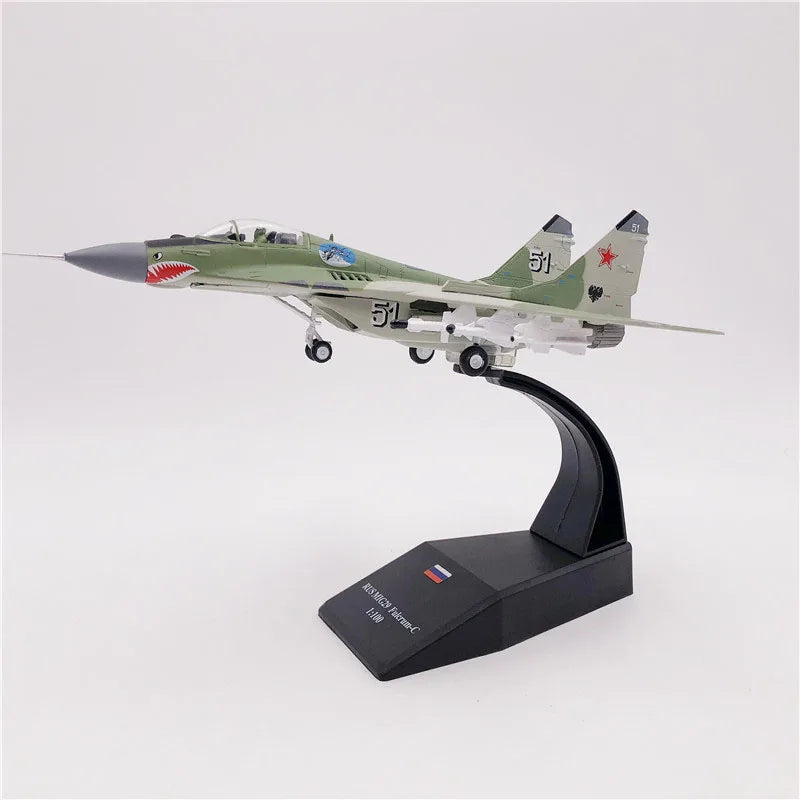 Aircraft Plane model 1:100 Russian Air Force MiG-29 airplane Alloy model diecast 1:100 metal Planes