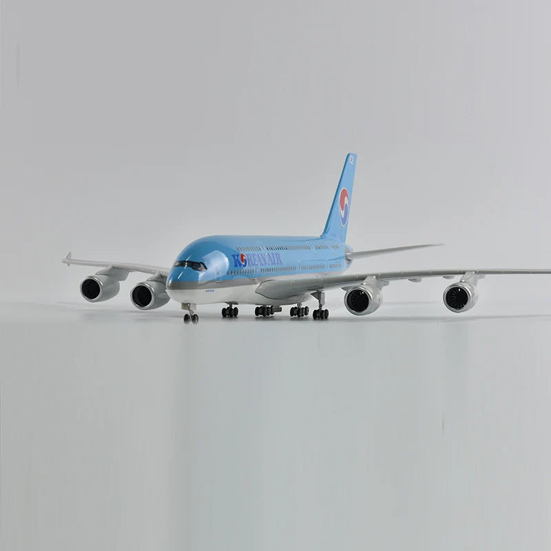 47cm Korean Air Boeing b747 Plane Model Airplane Model Aircraft Resin Diecast 1:160 Scale with Light & Wheel Planes