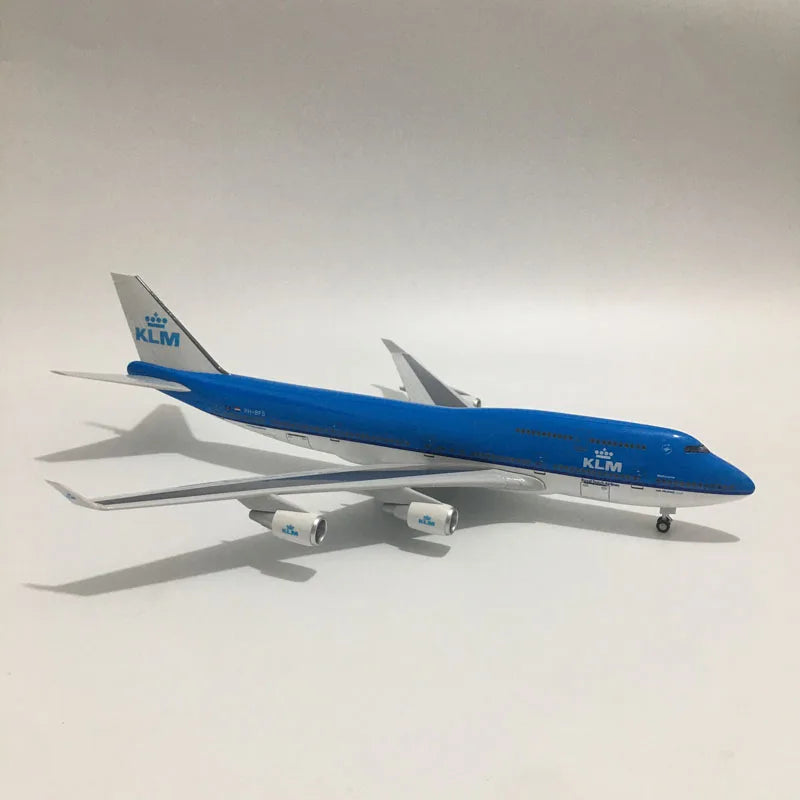 1:160 Scale KLM Boeing b747 Plane Model Airplane Model KLM Royal Dutch Aircraft Model Diecast Resin Planes With Light