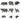 12pcs Model Railway HO Scale 1:87 Rhinos PVC Painted Wild Animals Rhinoceros Zoo Scene