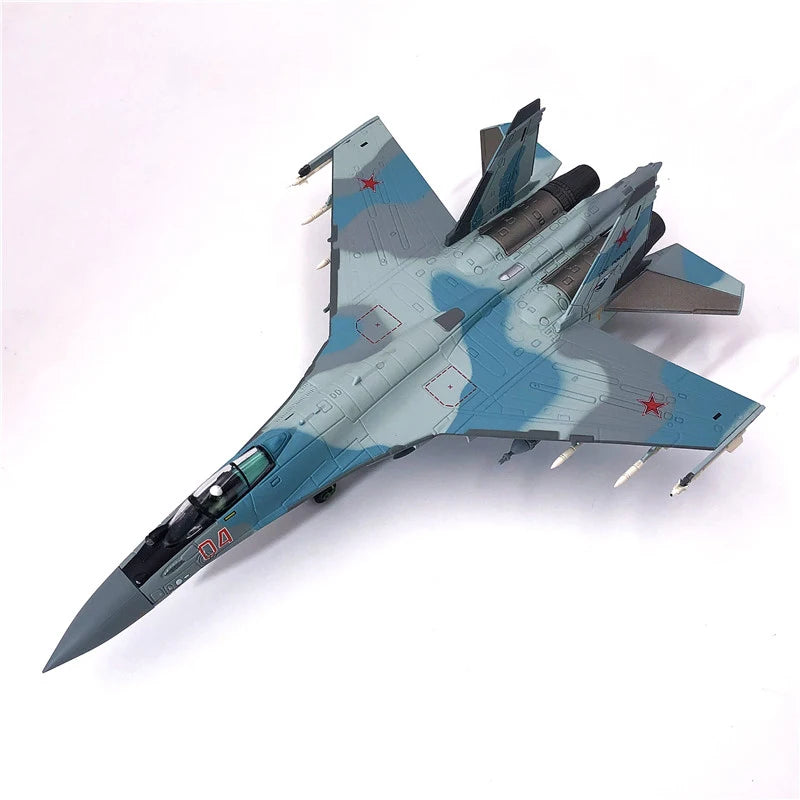 Aircraft Plane model 1/100 Russian Air Force fighter Su 35 airplane Alloy model diecast 1:100 metal Planes