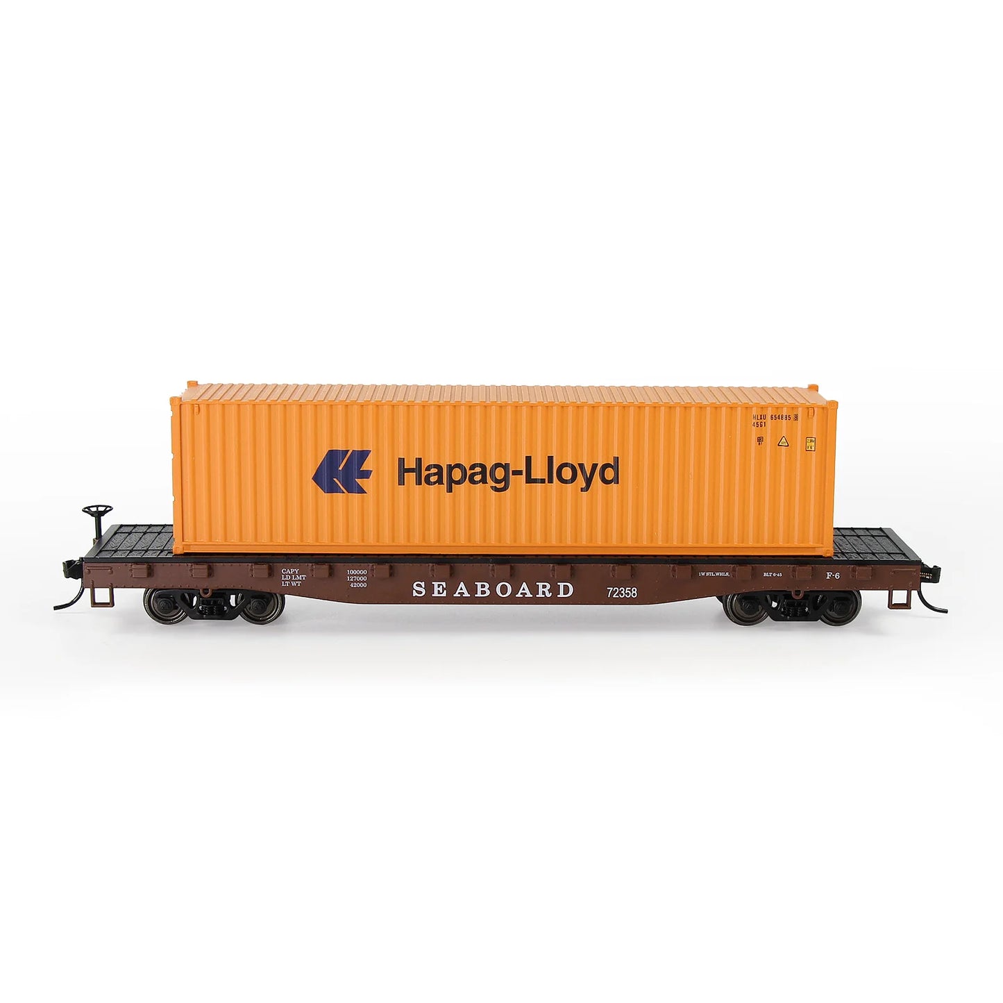 Evemodel Trains Set 1 lot HO Scale 1:87 52ft Flat Car with Shipping Container Cargo