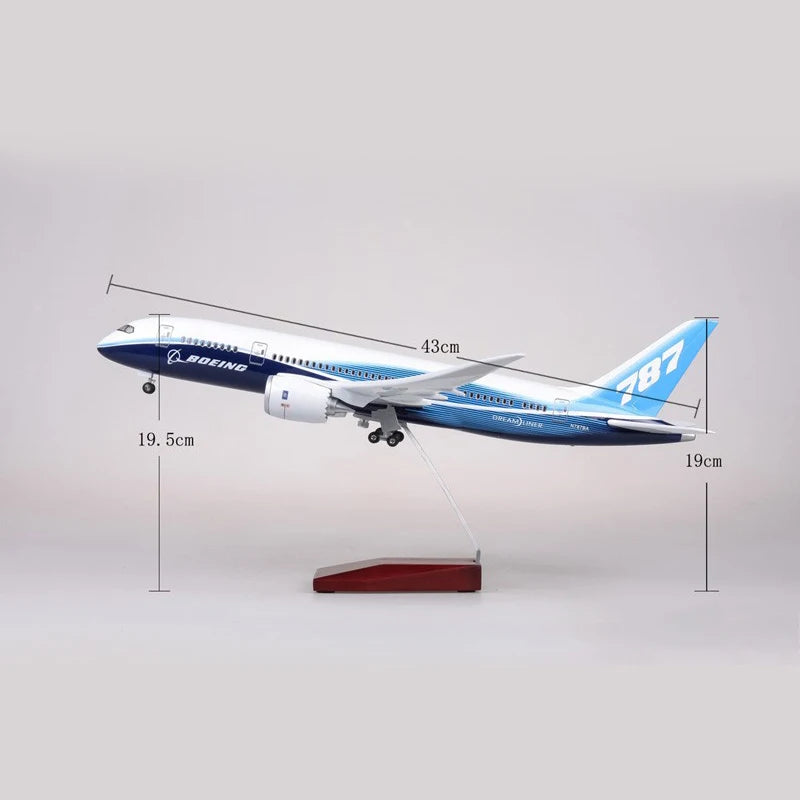 46cm Original Boeing 747 Plane Model Airplane Model Aircraft Model 1/160 Scale Diecast Resin Airplanes Planes W Light