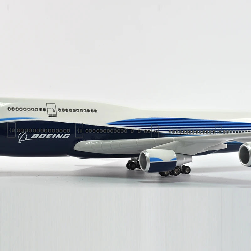 46cm Original Boeing 747 Plane Model Airplane Model Aircraft Model 1/160 Scale Diecast Resin Airplanes Planes W Light