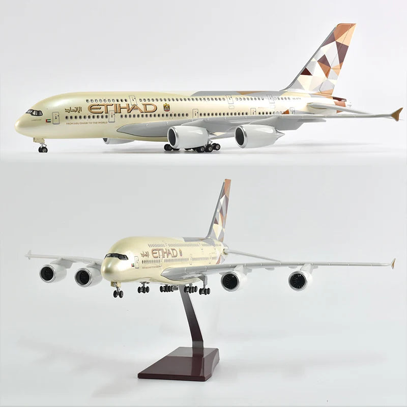 46cm Etihad Air bus 380 Airplane Model Plane Model Aircraft Model 1/160 Scale Diecast Resin Airplanes Planes