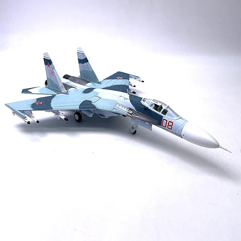 Aircraft Plane model 1/100 Russian Air Force fighter Su 35 airplane Alloy model diecast 1:100 metal Planes