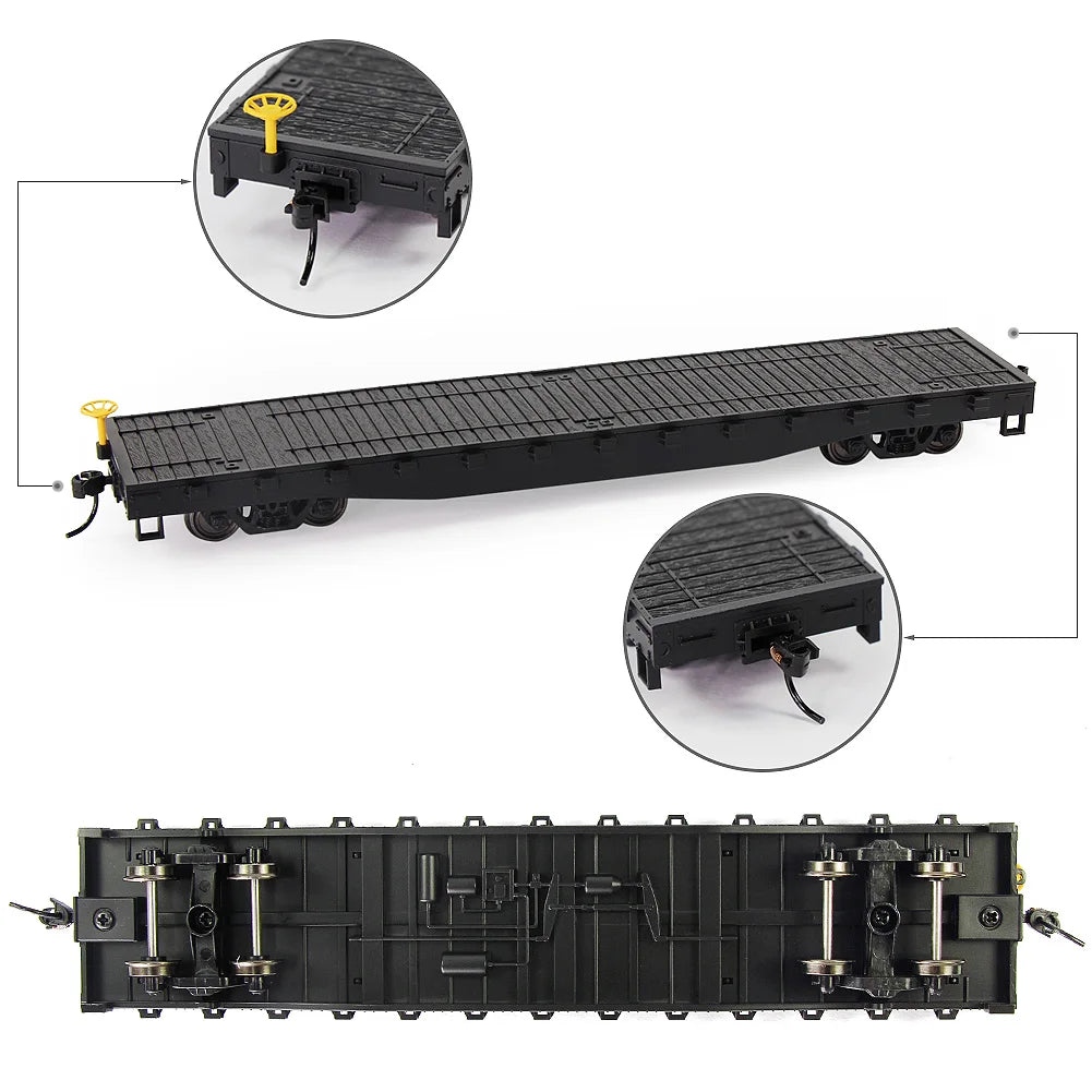 Evemodel 12pcs HO Scale 1:87 Knuckle Couplers with Spring 17mm 20mm E-Z Magnetic Railway Coupling HP0787