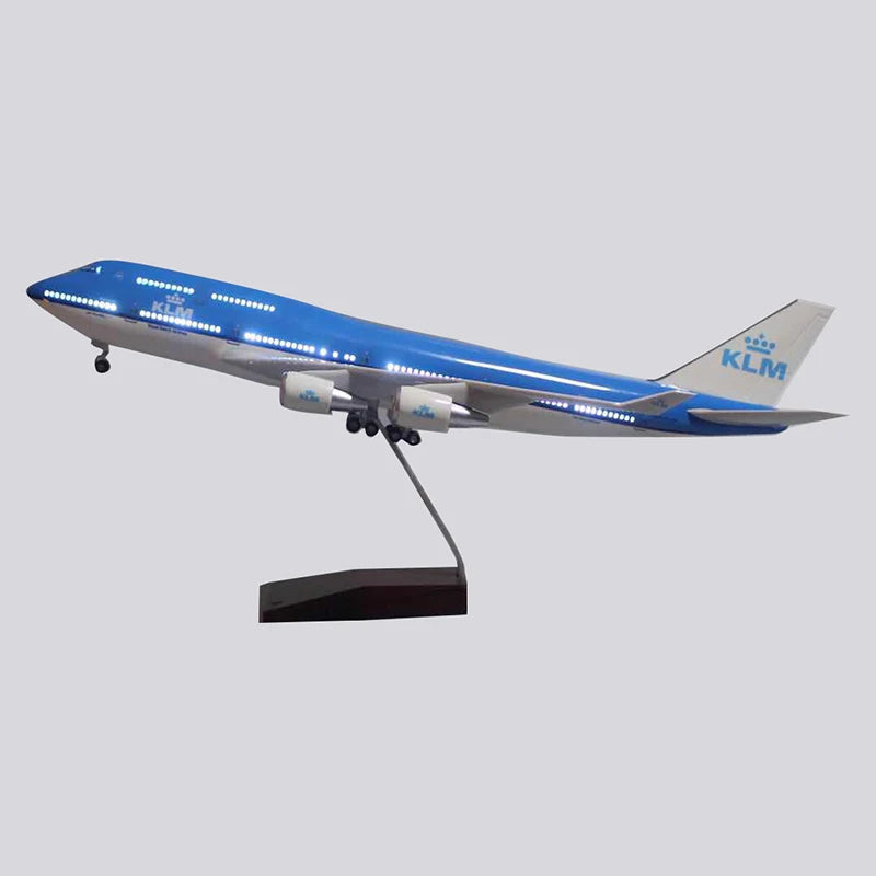 1:160 Scale KLM Boeing b747 Plane Model Airplane Model KLM Royal Dutch Aircraft Model Diecast Resin Planes With Light