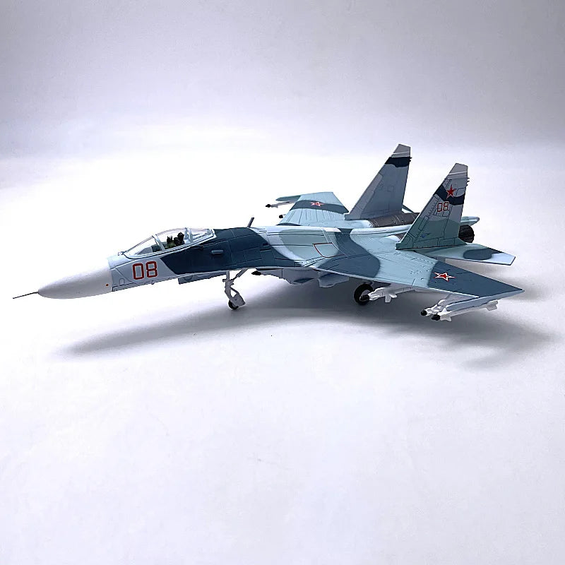 Aircraft Plane model 1/100 Russian Air Force fighter Su 35 airplane Alloy model diecast 1:100 metal Planes