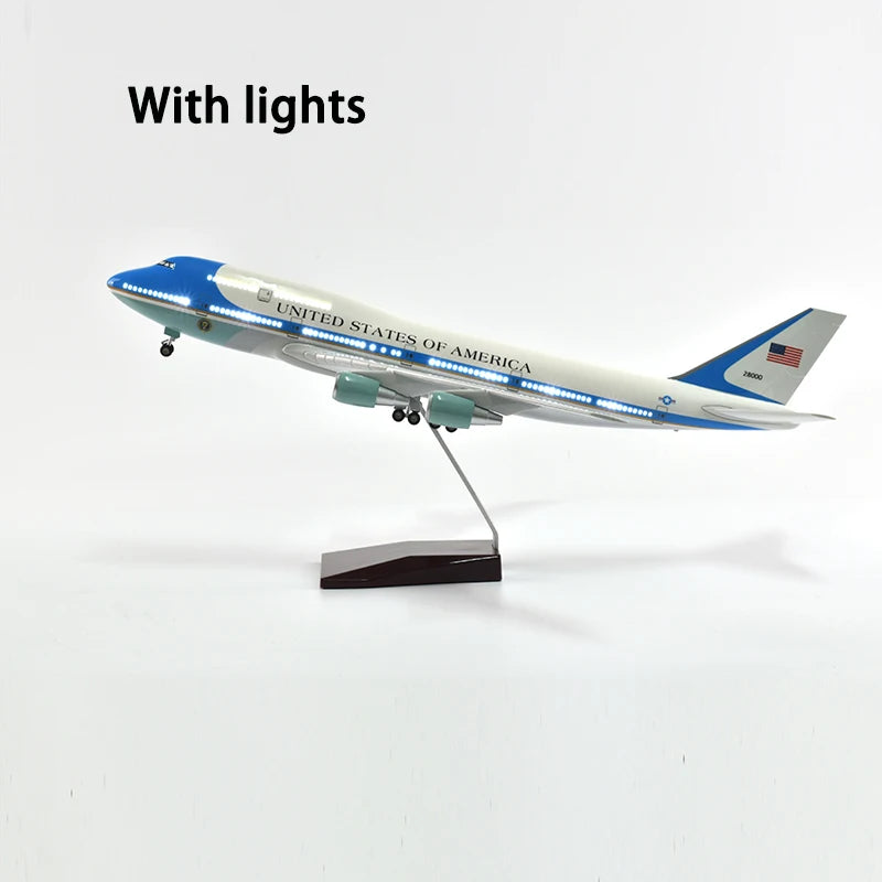 46cm UNITED STATES OF AMERICA Air Force One Boeing 747 Plane Model Airplane Model Aircraft Model 1/160 Scale Diecast