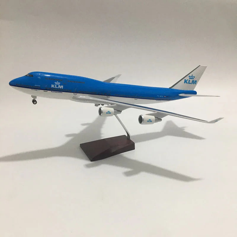 1:160 Scale KLM Boeing b747 Plane Model Airplane Model KLM Royal Dutch Aircraft Model Diecast Resin Planes With Light