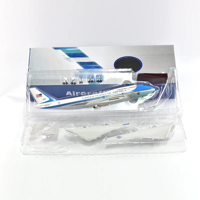 46cm UNITED STATES OF AMERICA Air Force One Boeing 747 Plane Model Airplane Model Aircraft Model 1/160 Scale Diecast