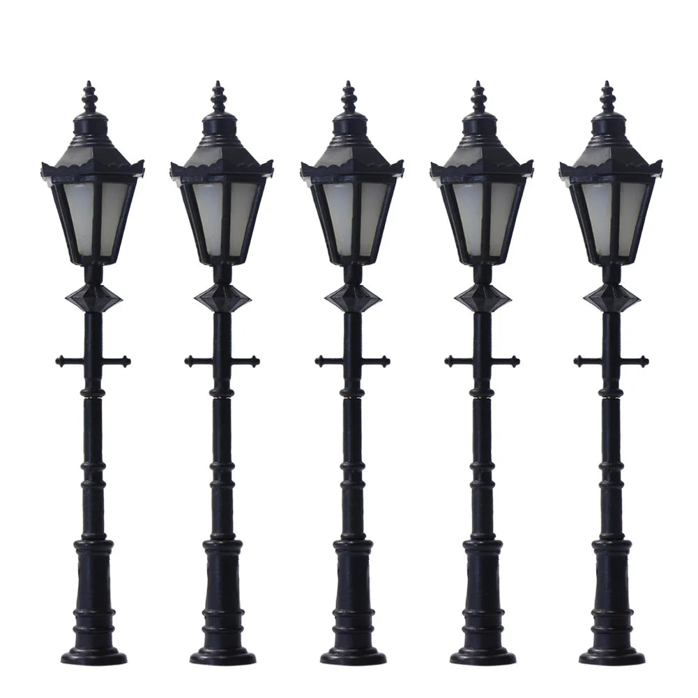 Evemodel 5pcs 1:50-1:200 Model Railway Lamps Street Lights Z N HO OO O Scale LEDs