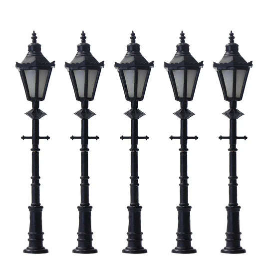 Evemodel 5pcs 1:50-1:200 Model Railway Lamps Street Lights Z N HO OO O Scale LEDs