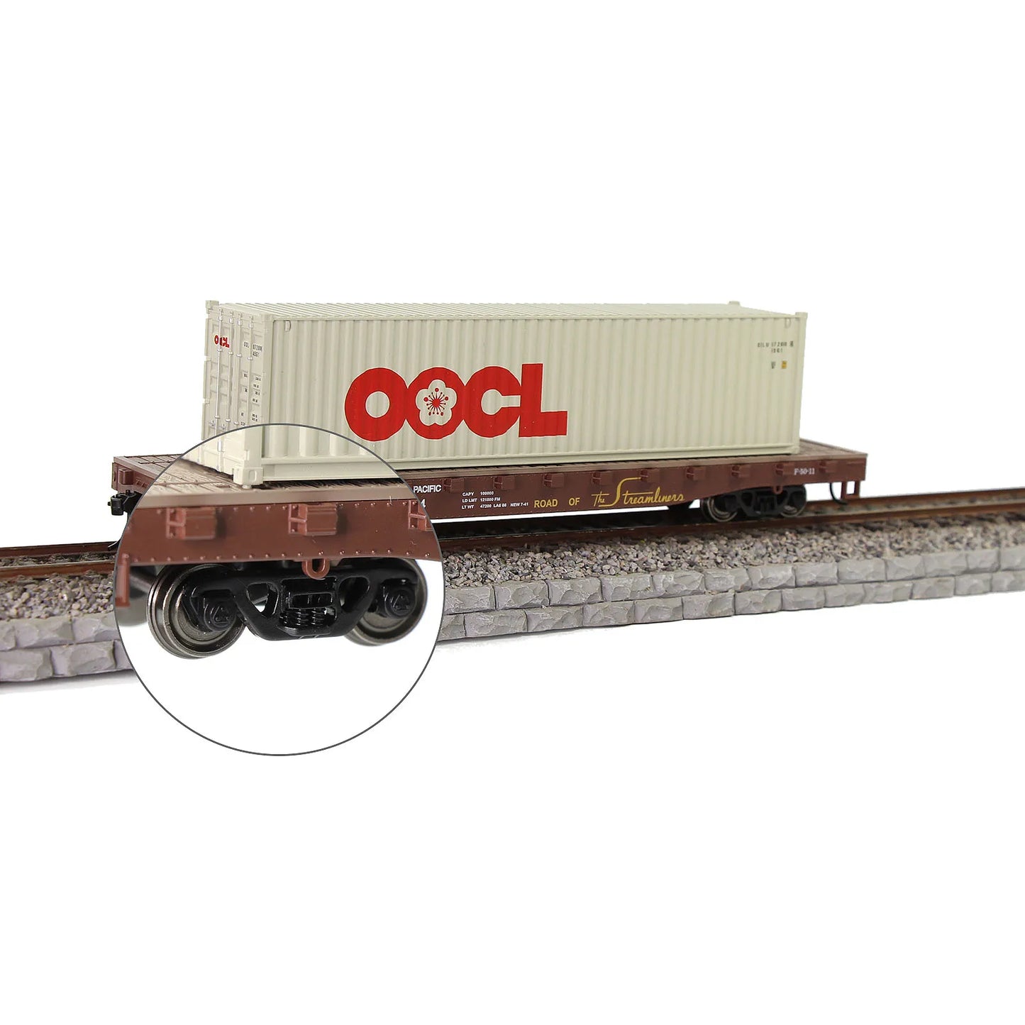 Evemodel 2pcs HO Scale 1:87 Roller Bearing Truck with 33" DC Metal Wheelset HP3087 4-Springs Bogies