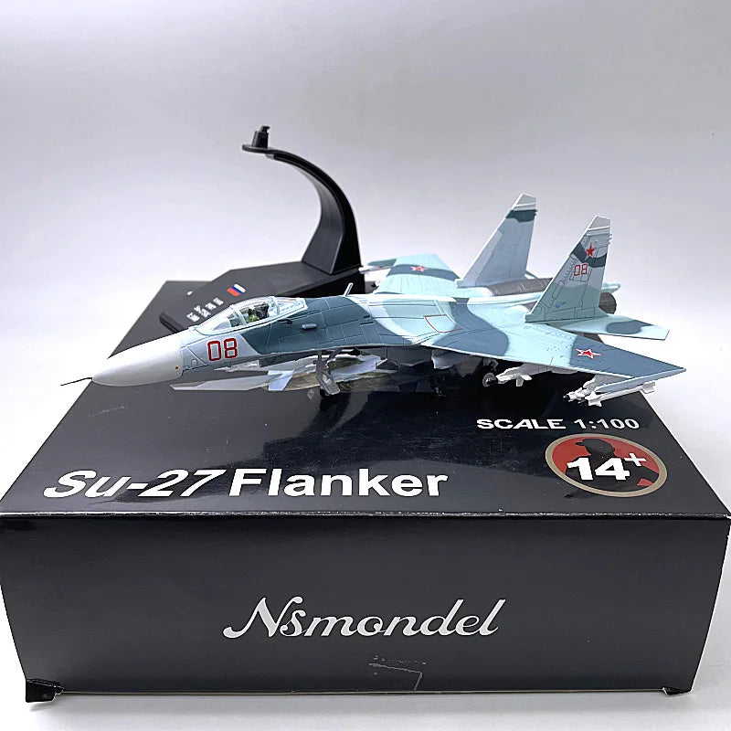 Aircraft Plane model 1/100 Russian Air Force fighter Su 35 airplane Alloy model diecast 1:100 metal Planes