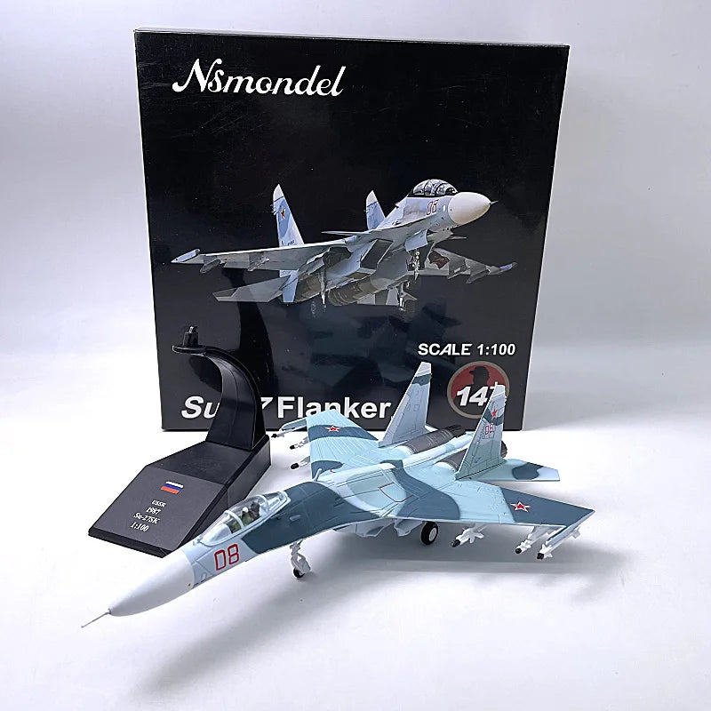 1/100 Scale Su35 Alloy Model Russian Fighter SU-35 Aircraft Model Plane