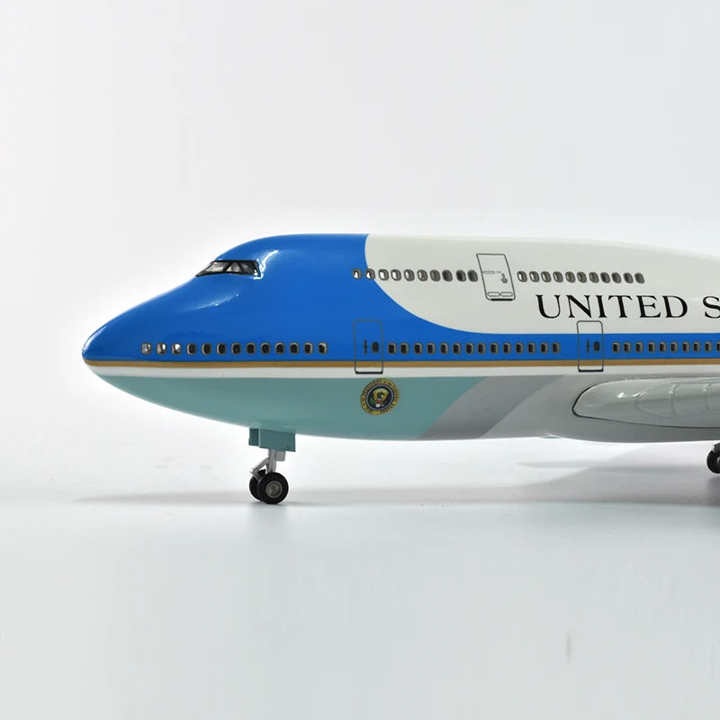 46cm UNITED STATES OF AMERICA Air Force One Boeing 747 Plane Model Airplane Model Aircraft Model 1/160 Scale Diecast