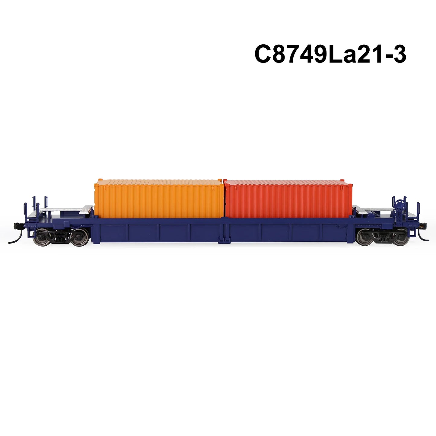 Evemodel 1 Set HO Scale 1:87 Well Car with Container Model Railway Wagons Model Train Freight Car C8749