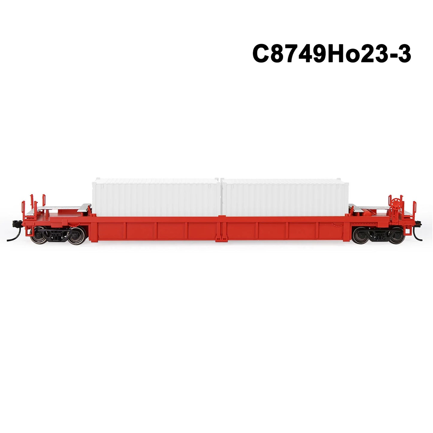 Evemodel 1 Set HO Scale 1:87 Well Car with Container Model Railway Wagons Model Train Freight Car C8749