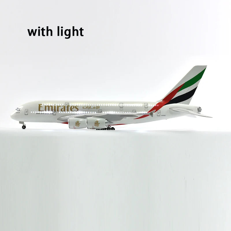 46cm British Airways Airbus a380 Plane Model Airplane Model Aircraft Resin Diecast 1:160 Scale with Light & Wheel