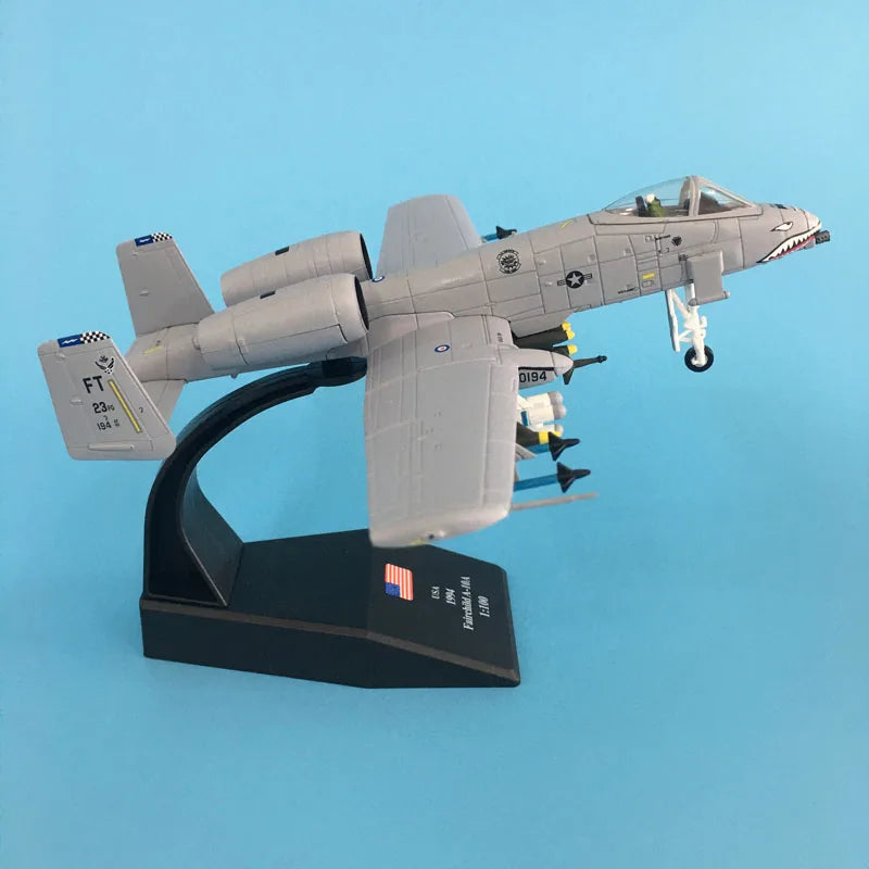 1/100 Scale Diecast Metal A10 Fighter Fairchild Republic A-10 Thunderbolt II