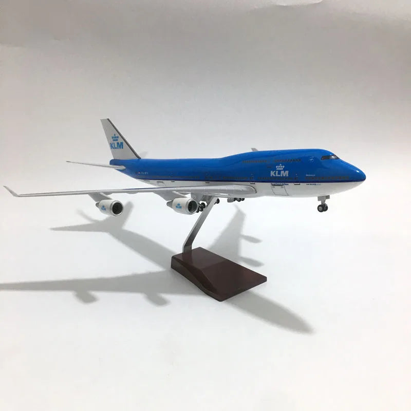 1:160 Scale KLM Boeing b747 Plane Model Airplane Model KLM Royal Dutch Aircraft Model Diecast Resin Planes With Light