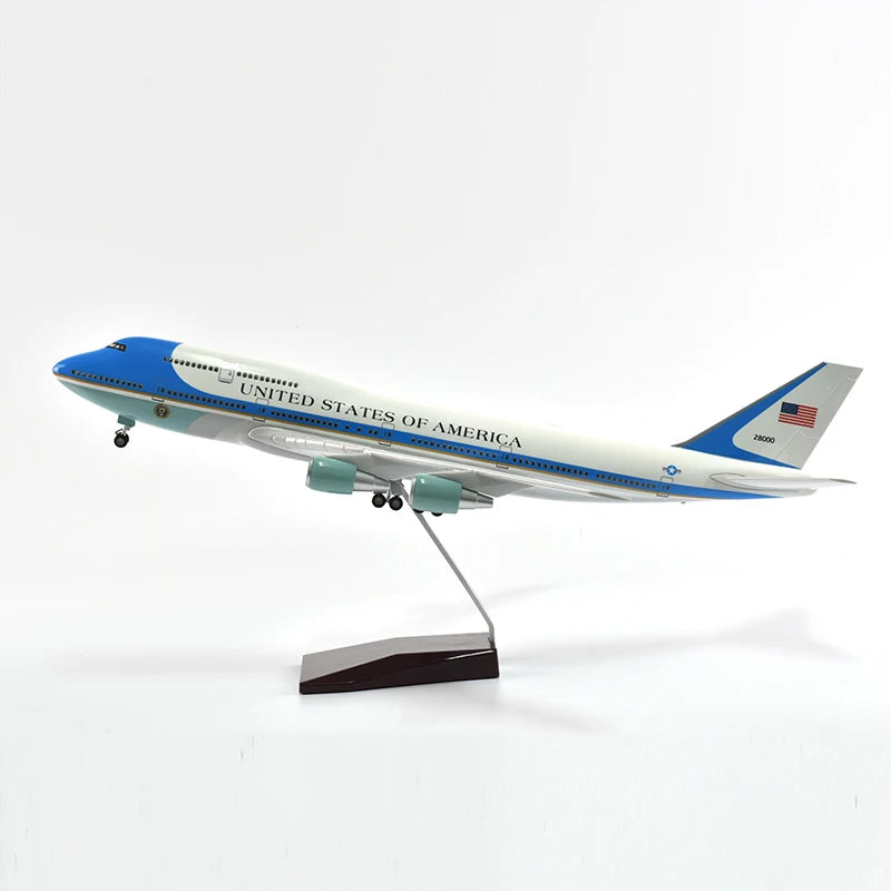 46cm UNITED STATES OF AMERICA Air Force One Boeing 747 Plane Model Airplane Model Aircraft Model 1/160 Scale Diecast