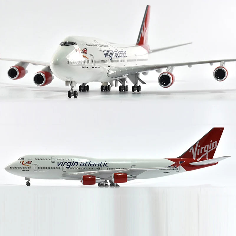 46cm Virgin atlantic Boeing 747 Plane Model Airplane Model Aircraft Model 1/160 Scale Diecast Resin Airplanes Planes