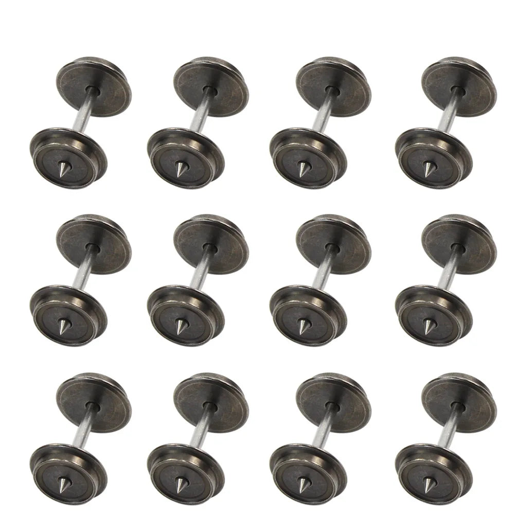 Evemodel Wheelsets 12pcs HO Scale 1:87 36" Metal AC Wheels Model Trains Part HP0387