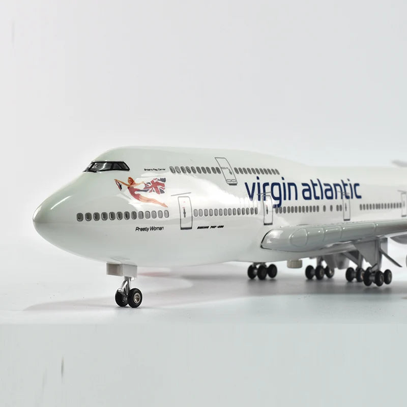 46cm Virgin atlantic Boeing 747 Plane Model Airplane Model Aircraft Model 1/160 Scale Diecast Resin Airplanes Planes