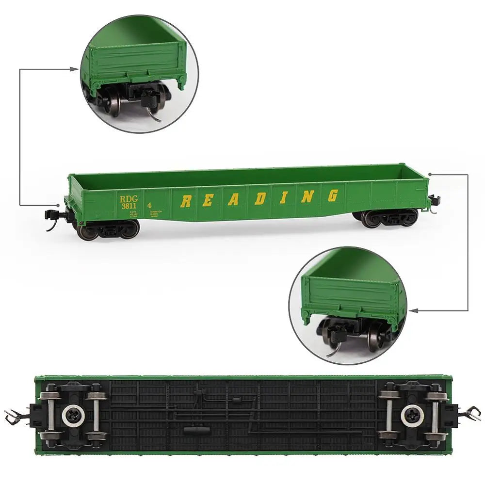 Evemodel 1 Unit N Scale 1:160 53ft Low-side Gondola Car 33" Metal DC Wheelsets Model Wagons C15014P