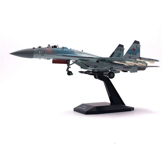 Aircraft Plane model 1/100 Russian Air Force fighter Su 35 airplane Alloy model diecast 1:100 metal Planes