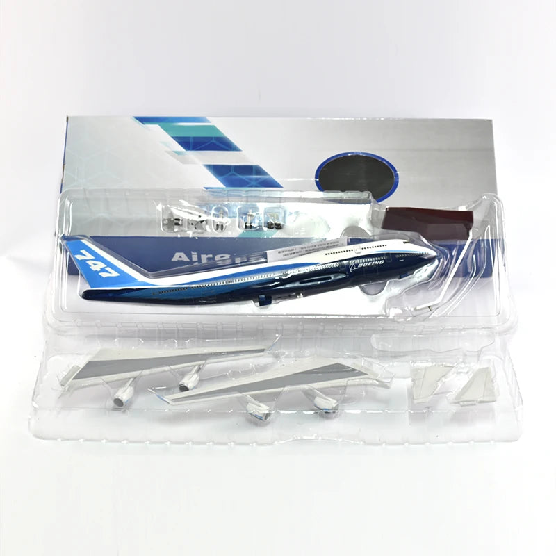 46cm Original Boeing 747 Plane Model Airplane Model Aircraft Model 1/160 Scale Diecast Resin Airplanes Planes W Light