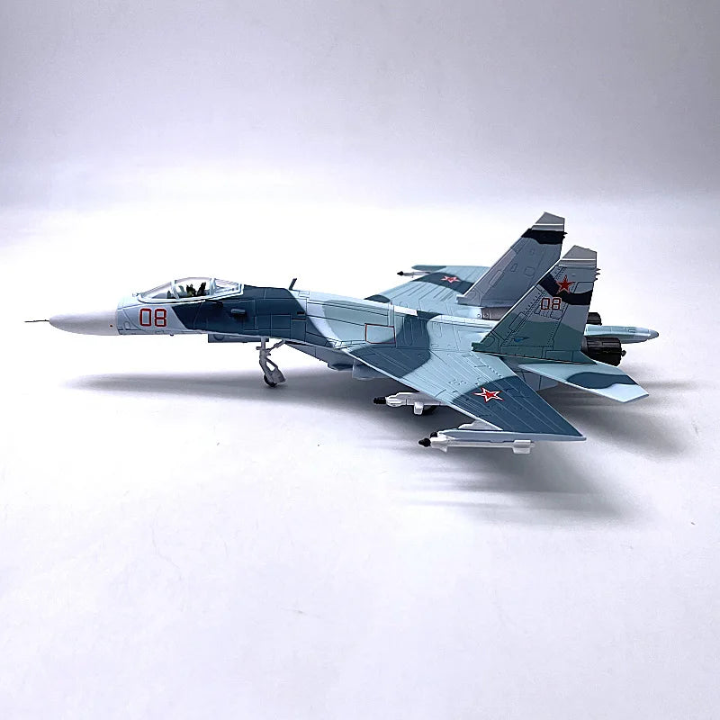 Aircraft model Plane Russian Air Force fighter Sukhoi Su-27 diecast 1:100 scale metal Planes