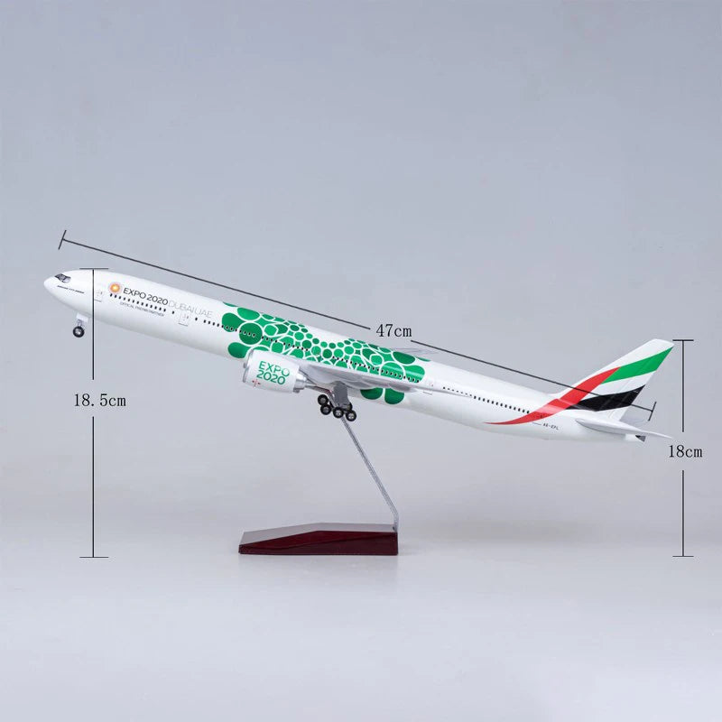 47cm 1/160 Scale Resin Diecast United Arab Emirates Boeing 777 Plane Model Airplane Model Aircraft Model