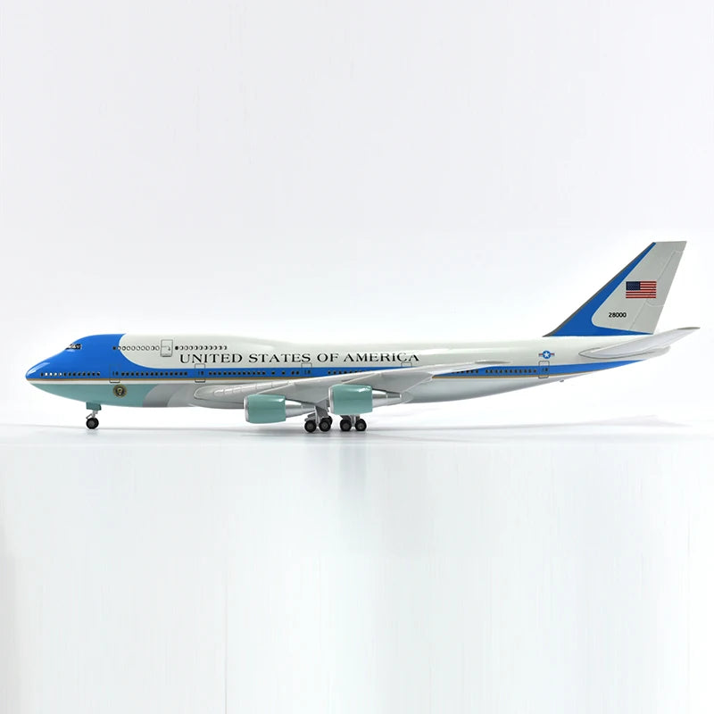 46cm UNITED STATES OF AMERICA Air Force One Boeing 747 Plane Model Airplane Model Aircraft Model 1/160 Scale Diecast