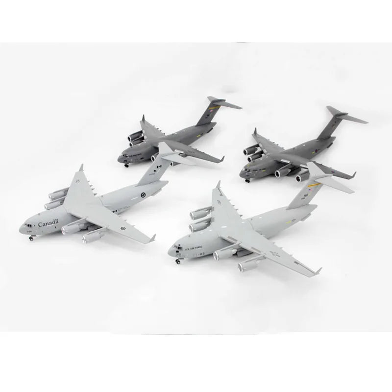 1/200 Airplane Model Plane Canada USAF C-17 Globemaster III Tactical Military Transport Aircraft Diecast Metal Plane Model