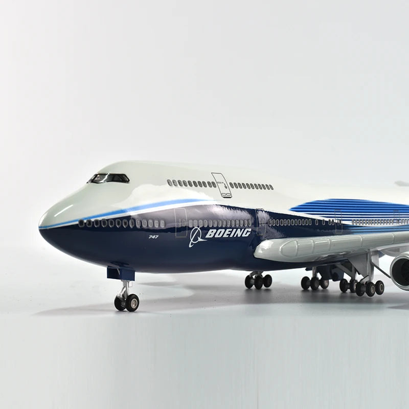 46cm Original Boeing 747 Plane Model Airplane Model Aircraft Model 1/160 Scale Diecast Resin Airplanes Planes W Light