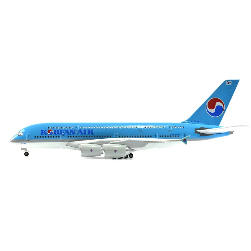 47cm Korean Air Boeing b747 Plane Model Airplane Model Aircraft Resin Diecast 1:160 Scale with Light & Wheel Planes