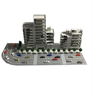 1:144 Scale Altman Scene Model – Battle-Damaged Outland Ruined Building, Abandoned Office Edifice, Mansion Layout, Diorama Kit