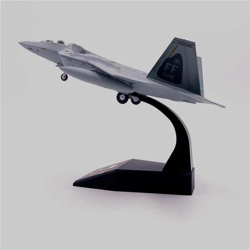 Aircraft Plane model 1/100 Scale Alloy Fighter F-22 US Air Force Aircraft F22 Raptor Model Toys Children Kid Gift for Collection