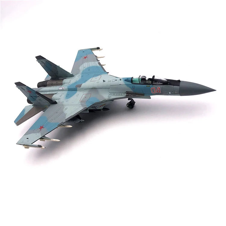 Aircraft Plane model 1/100 Russian Air Force fighter Su 35 airplane Alloy model diecast 1:100 metal Planes