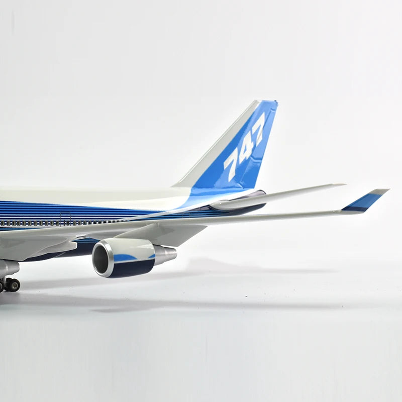 46cm Original Boeing 747 Plane Model Airplane Model Aircraft Model 1/160 Scale Diecast Resin Airplanes Planes W Light