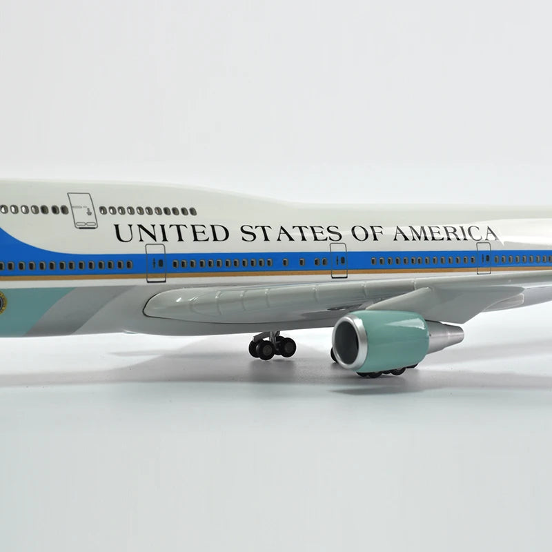 46cm UNITED STATES OF AMERICA Air Force One Boeing 747 Plane Model Airplane Model Aircraft Model 1/160 Scale Diecast