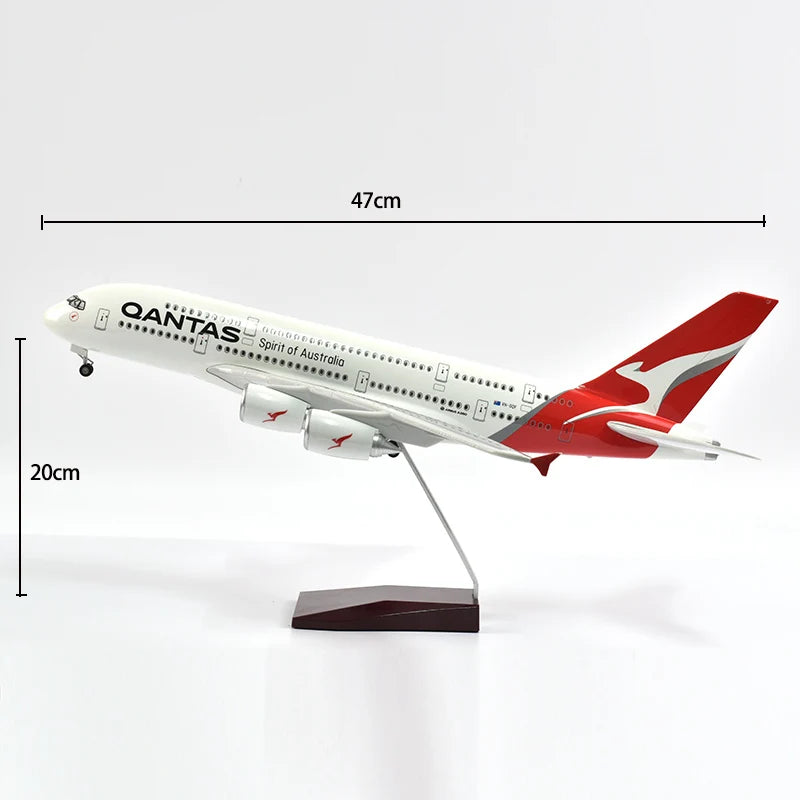 46cm QANTAS Air bus A380 Plane Model Airplane Model Aircraft Model 1/160 Scale Diecast Resin Airplanes Planes