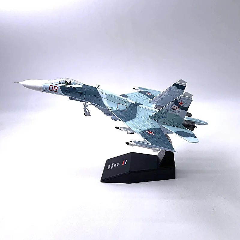 Russian Fighter Su-27 Diecast Metal 1/100 scale SU27 Aircraft Model Planes