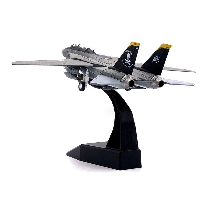 1/100 Scale Alloy Model Diecast  USA F-14 Tomcat Jolly Roger Squadron vf103 Boeing Military Missile bomber